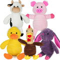 5 Pack Dog Toys Plush Dog Squeaky Toys, Assortment Value Bundle Animal Pet Toy for Small Medium Large Dogs, Stuffed Puppy Chew