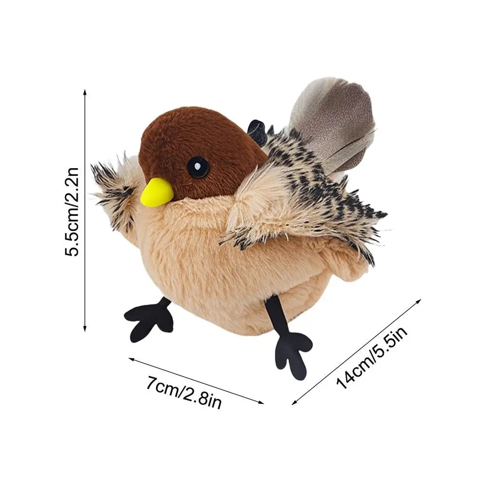 Flying Flapping Bird with Catnip Realistic Interactive Cat Feather Toys Soft and Cozy Kitten Toys Flapping Bird for All Breeds