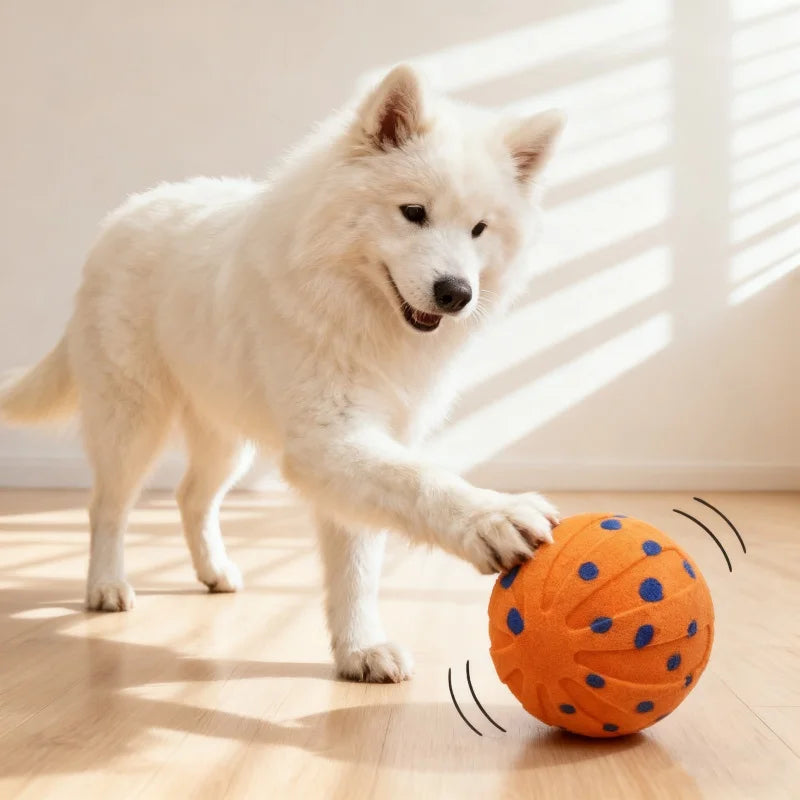 Pet Smart Interactive Ball Bouncing Ball for Dogs Electric Automatic Vibrating Popcorn Gravity Jumping Wear Resistant Foam Ball