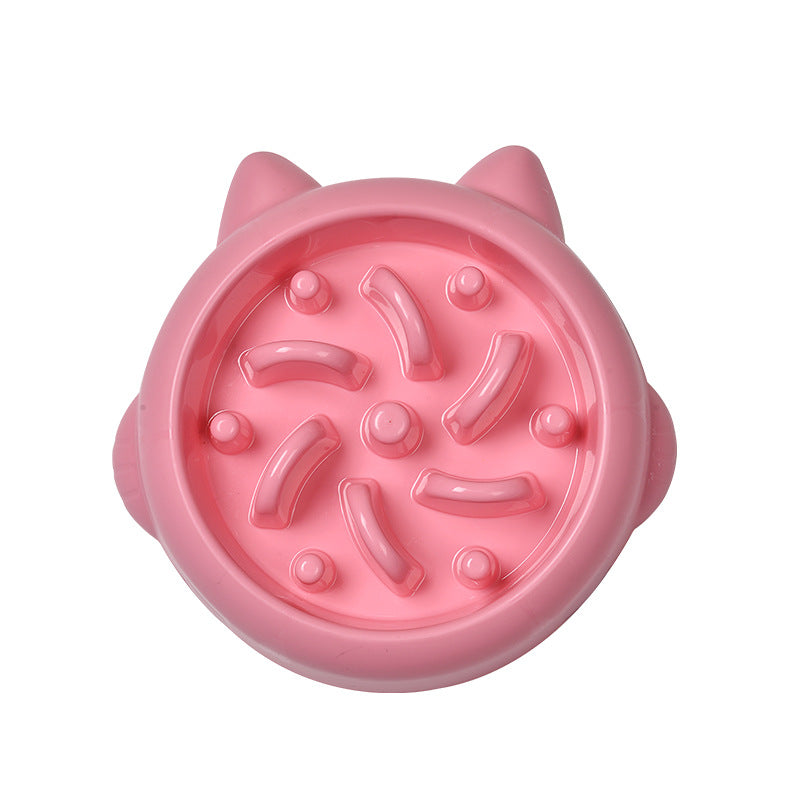 Patterned Slow-Feeder Dog Bowl