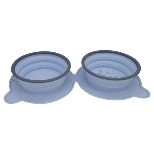 Collapsible Double Travel Bowl