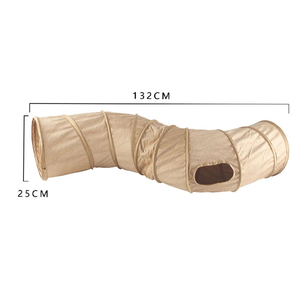 S-Shaped Collapsible Cat Tunnel