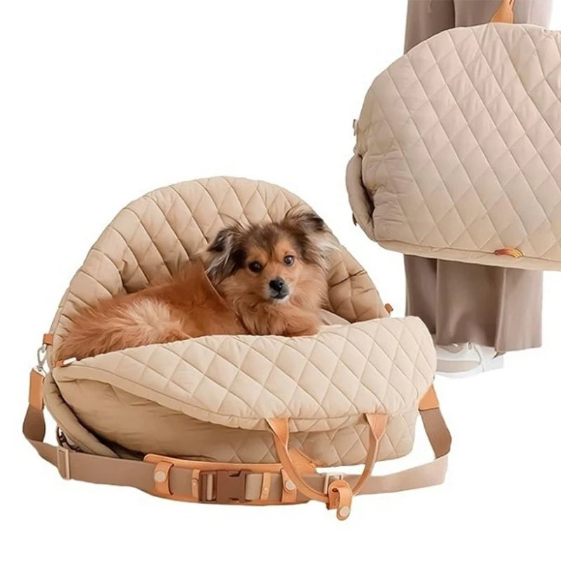 3‑In‑1 Dog Car Booster Seat for Small Dogs, Travel Carrier Car Dog Bed Pet Mat, Washable Cover Non‑Slip Bottom Multifunctional Pet Travel Accessory
