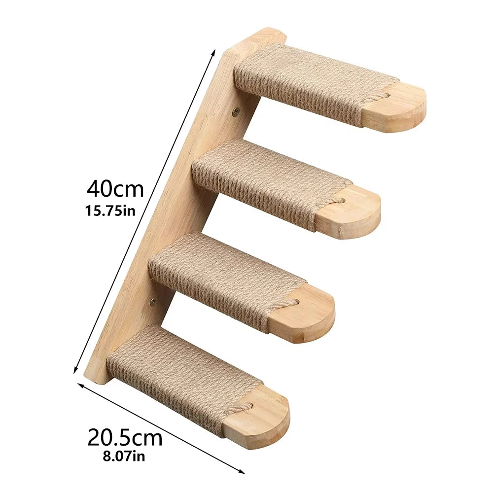 Wall Mounted Cat Shelves Set Moon Shape Hammock Star Perches Climbing Steps Cat Furniture for Kitten Cats Indoor Rest Playing Sleeping