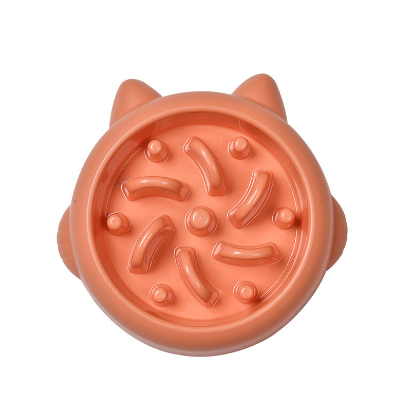Patterned Slow-Feeder Dog Bowl