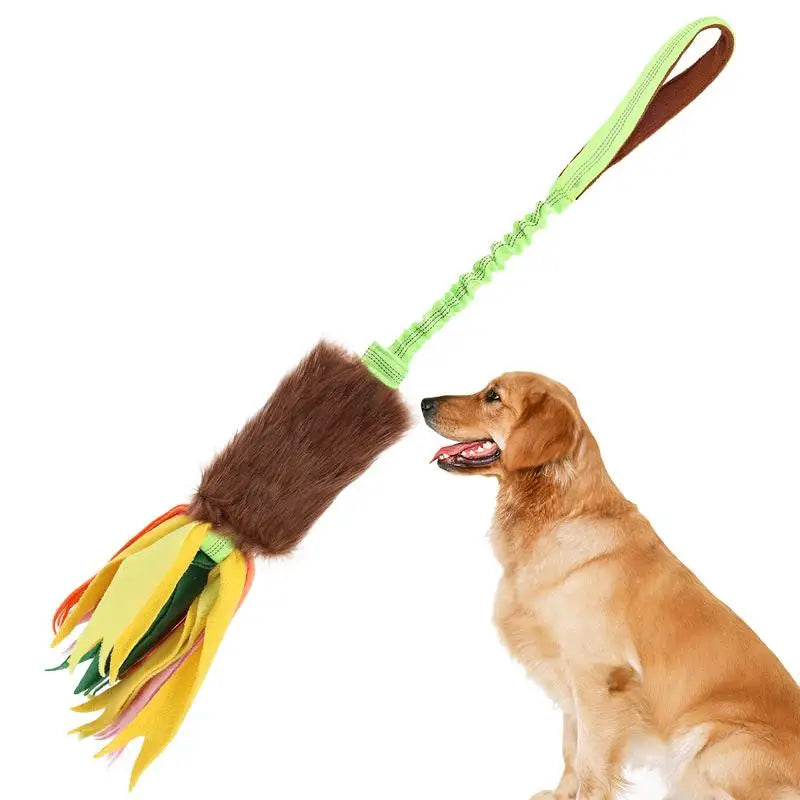 Dog Toy Rope Fun Squeaky Dog Chew Toys Pet Supplies Puppy Rope Toy with Elastic Drawstring Interactive Puppy Teething Toy For