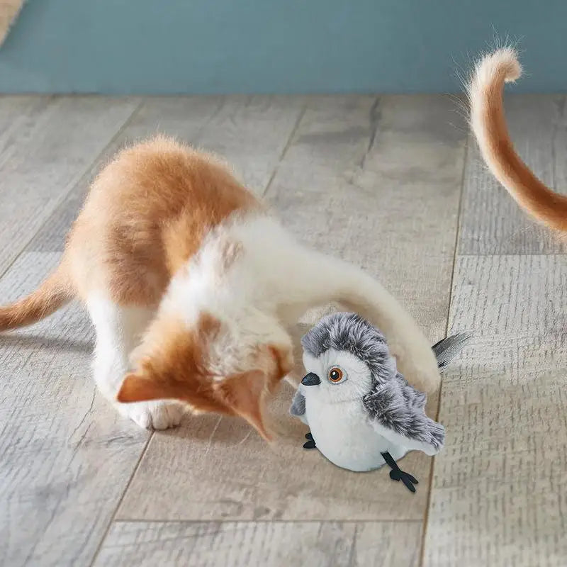 Flying Flapping Bird with Catnip Realistic Interactive Cat Feather Toys Soft and Cozy Kitten Toys Flapping Bird for All Breeds