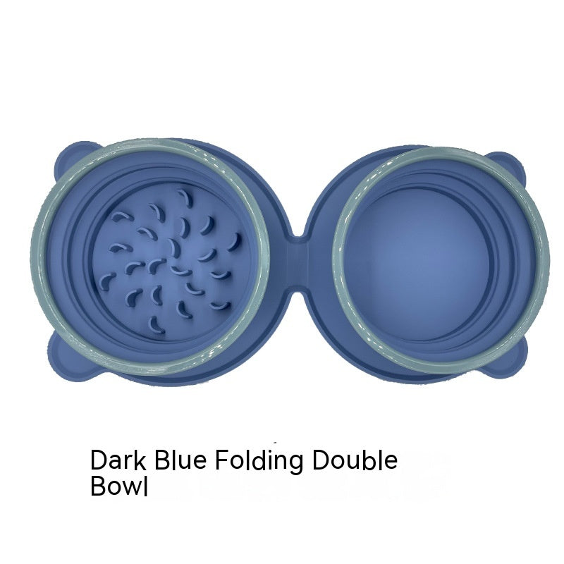 Collapsible Double Travel Bowl
