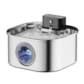 Wireless Stainless Steel Pet Water Fountain, 3.2L Automatic Cat Water Feeder with Motion Sensor, Dog Water Bowl（No 5V 1A Plug）